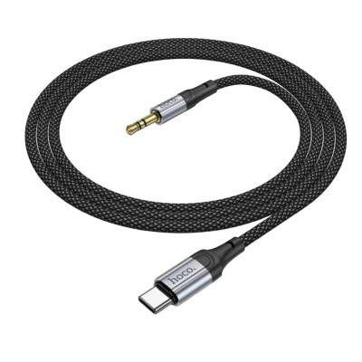 Перехідник Type-C на AUX 3.5 мм Hoco UPA26 black