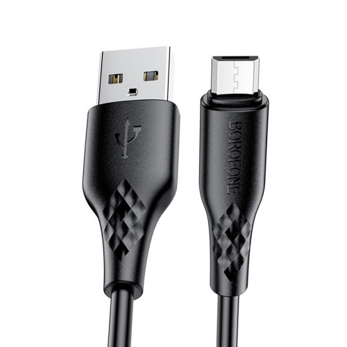 USB кабель Borofone BX48 microUSB black USB кабель Borofone BX48 microUSB black