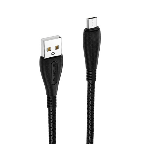 USB кабель Borofone BX38 microUSB black USB кабель Borofone BX38 microUSB black