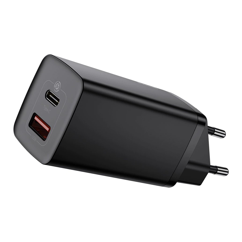 Зарядний пристрій Baseus GaN2 Lite QC Type-C, USB 65W black (CCGAN2L-B01)