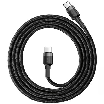USB кабель Baseus Type-C to Type-C CATKLF-GG1, 60W black USB кабель Baseus Type-C to Type-C CATKLF-GG1, 60W black