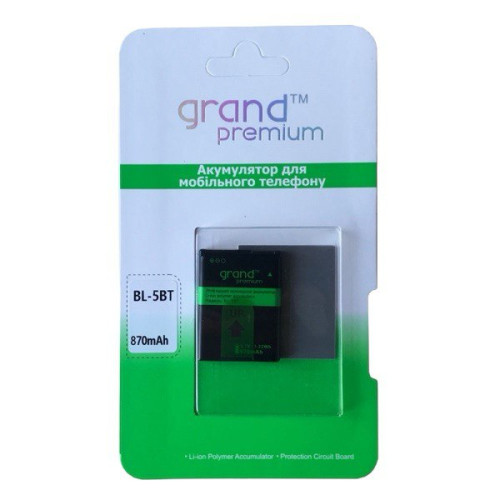 Акумулятор Nokia BL-5BT Grand Premium Акумулятор Nokia BL-5BT Grand Premium