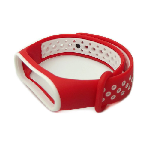 Ремінець для Xiaomi Mi Band 3, 4 Nike design red-white Ремінець для Xiaomi Mi Band 3, 4 Nike design red-white