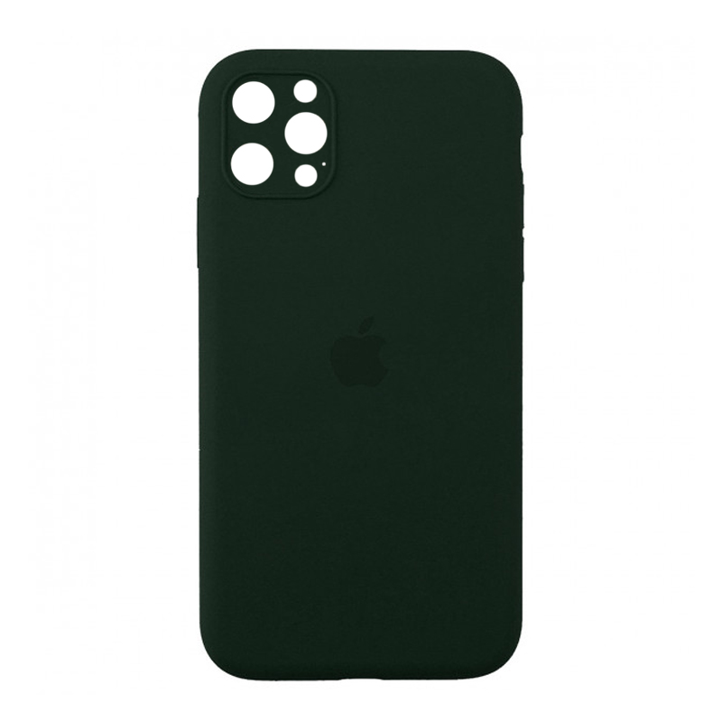 Накладка Original Silicone Case iPhone 12 Pro Max green forest Close Camera