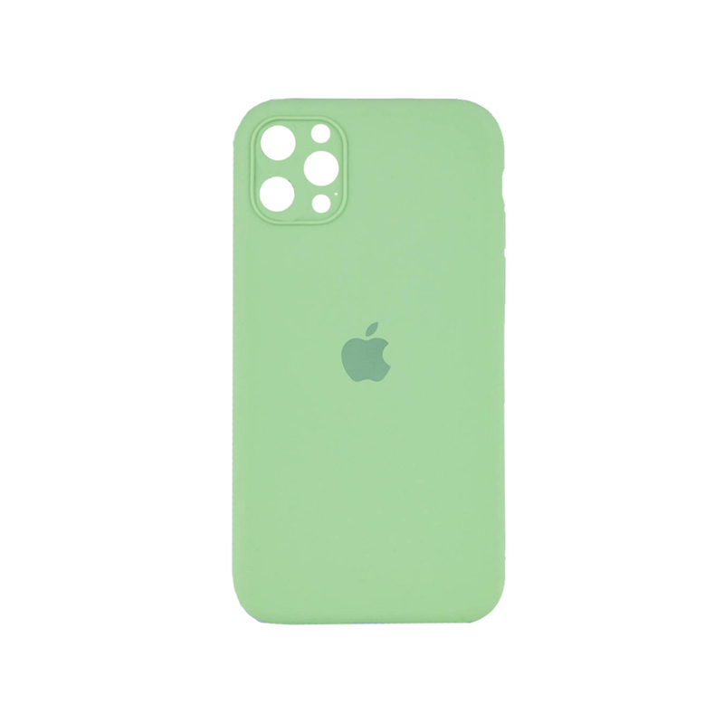 Накладка Original Silicone Case iPhone 12 Pro green Close Camera