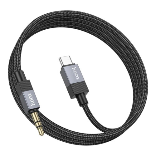 Перехідник Type-C на AUX 3.5 мм Hoco UPA32B black