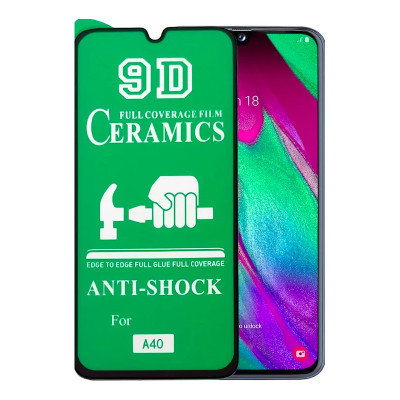 Захисне скло Glass Samsung A40, A405 Ceramic black Захисне скло Glass Samsung A40, A405 Ceramic black