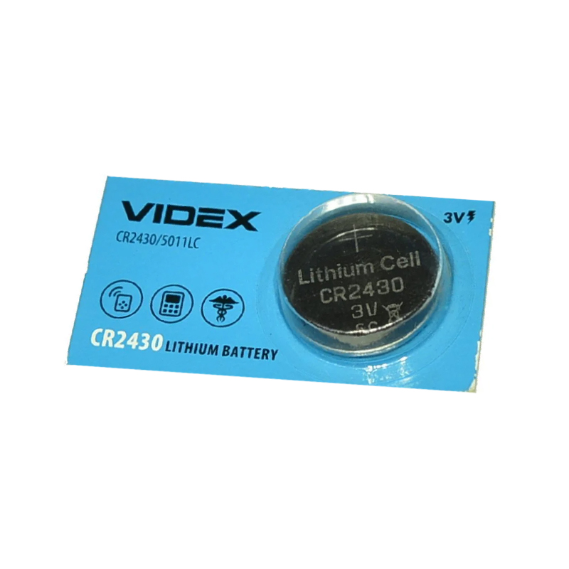 Батарейка Videx CR2430 Lithium 3V 1шт