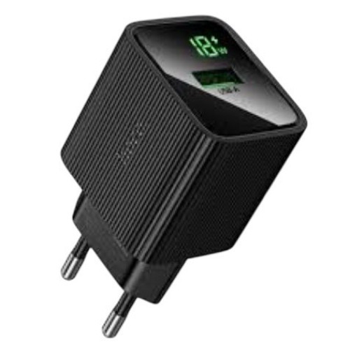 Зарядний пристрій Hoco CS81A USB-A 18W, LED Display black