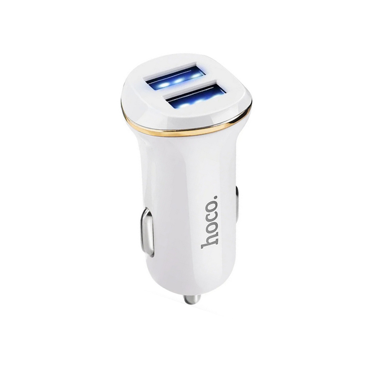 Автомобільний зарядний пристрій Hoco Z1 2 USB 2100 mA white