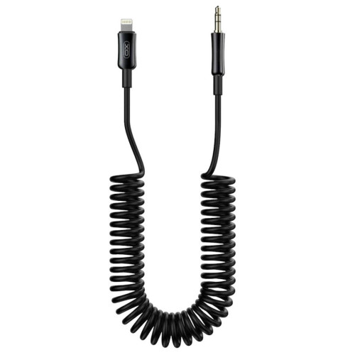 Перехідник iPhone Lightning на AUX 3.5 XO NB-R255A 1 метр black Перехідник iPhone Lightning на AUX 3.5 XO NB-R255A 1 метр black