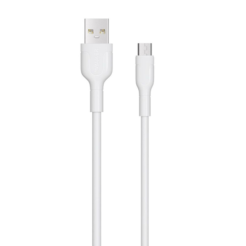 USB кабель Walker C350 microUSB white