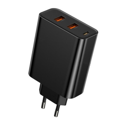 Зарядний пристрій Baseus 2 USB, Type-C 60W Speed PPS 60W black (CCFS-G01) Зарядний пристрій Baseus 2 USB, Type-C 60W Speed PPS 60W black (CCFS-G01)