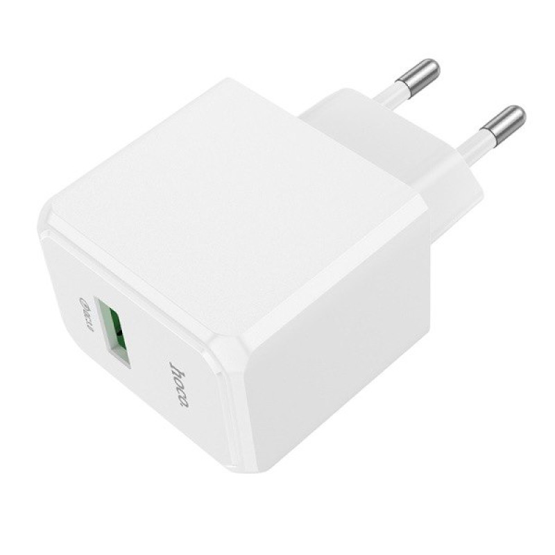 Зарядний пристрій Hoco CS12A USB-A 3A, 18W, QC3.0 white