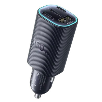 Автомобільний зарядний пристрій Baseus USB-A, 3 USB-C 160W black Автомобільний зарядний пристрій Baseus USB-A, 3 USB-C 160W black