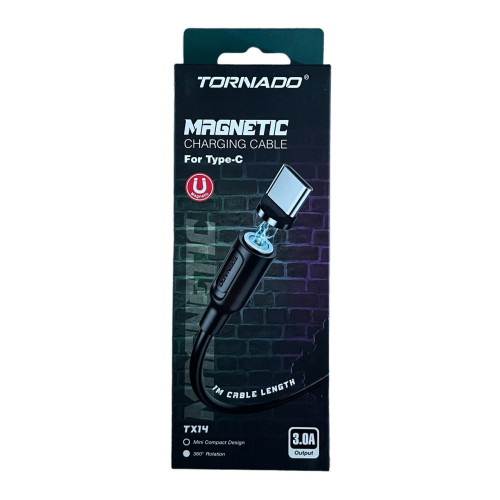 USB кабель Tornado TX14 Type-C магнітний black USB кабель Tornado TX14 Type-C магнітний black