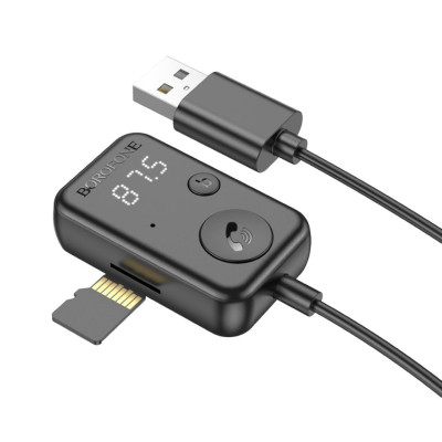 FM трансмітер Bluetooth Borofone BC49 black FM трансмітер Bluetooth Borofone BC49 black