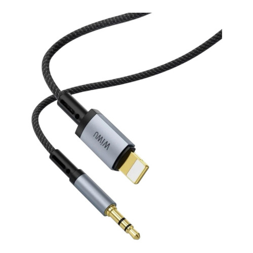 Перехідник iPhone Lightning на AUX 3.5 WiWu Wi-C048L black Перехідник iPhone Lightning на AUX 3.5 WiWu Wi-C048L black