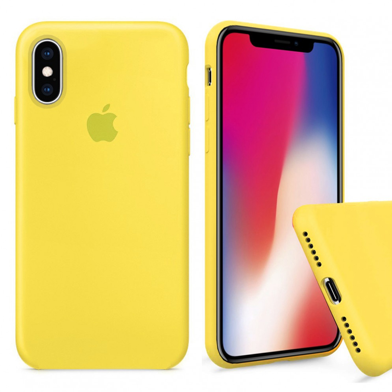 Накладка Original Silicone Case iPhone X, XS yellow canary