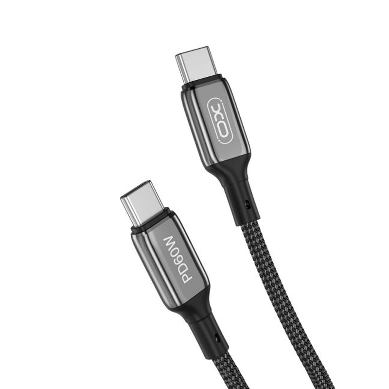 USB кабель XO NB-Q180B Type-C to Type-C black