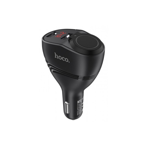 Автомобільний зарядний пристрій розгалужувач Hoco Z34 2 USB 3100 mA LCD black