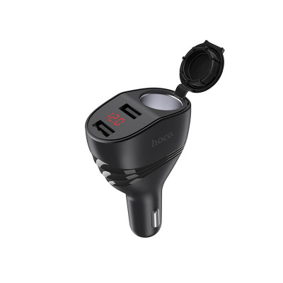 Автомобільний зарядний пристрій розгалужувач Hoco Z34 2 USB 3100 mA LCD black Автомобільний зарядний пристрій розгалужувач Hoco Z34 2 USB 3100 mA LCD black