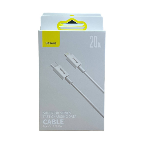 USB кабель Baseus CATLYS-02 Type-C to Lightning white 0.25m USB кабель Baseus CATLYS-02 Type-C to Lightning white 0.25m