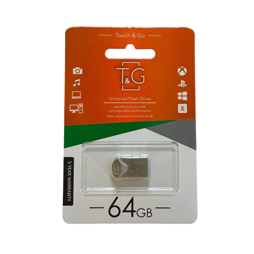 USB флеш 64 Гб T&G 106 silver