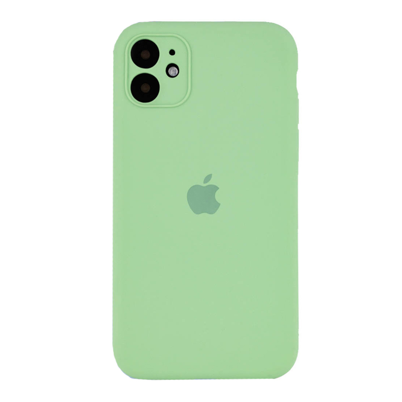 Накладка Original Silicone Case iPhone 12 green Close Camera