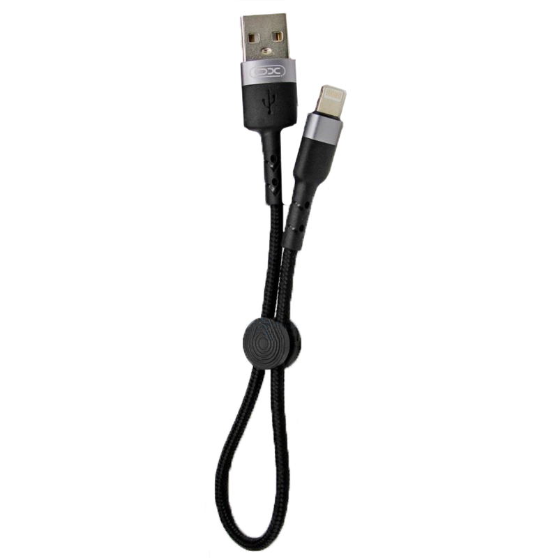USB кабель XO NB117 Lightning 25 см black