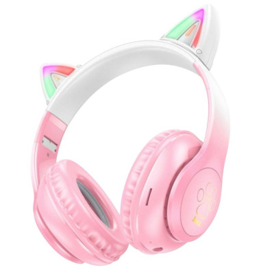 Навушники накладні Hoco W42 Cat Ears over-ear BT5.3 Cherry Blossom Навушники накладні Hoco W42 Cat Ears over-ear BT5.3 Cherry Blossom