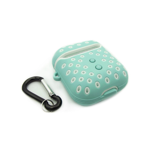 Чохол для Airpods, Airpods 2 Sport design light green-white