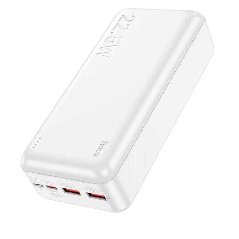 Зовнішній акумулятор Hoco J101B QC3.0, 22.5W, 30000 mAh white