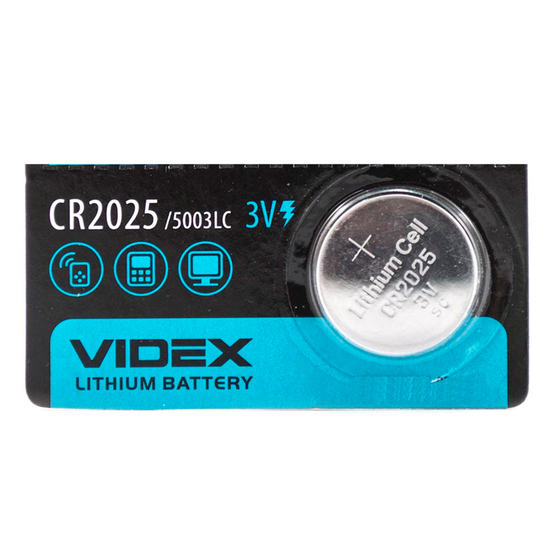 Батарейка Videx CR2025 Lithium 3V 1шт