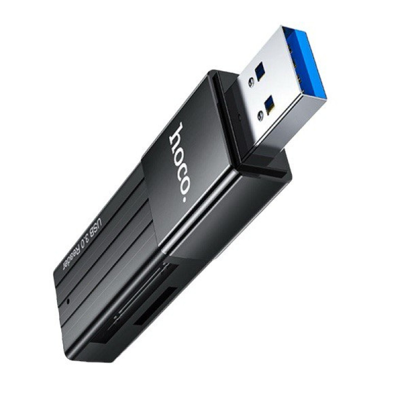 Картрідер microSD, SD Hoco HB20 USB 3.0 SD, microSD, microSDHC black