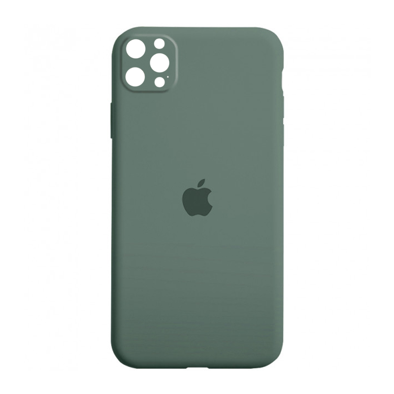 Накладка Original Silicone Case iPhone 12 Pro Max green pine Close Camera