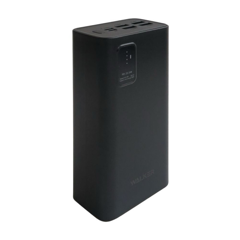 Зовнішній акумулятор Walker WB-730 30000 mAh QC 22.5W PD 20W black