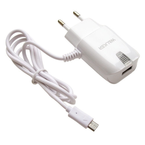 Зарядний пристрій microUSB Walker WH-12 1 USB 1000 mA white