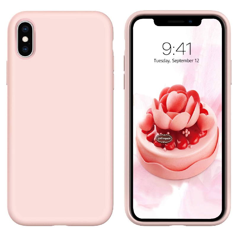 Накладка Original Silicone Case iPhone X, XS pink light