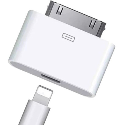 Перехідник з Lightning на iPhone 30 pin white
