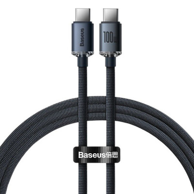 USB кабель Baseus Type-C to Type-C CAJY000601 100W black 1.2m USB кабель Baseus Type-C to Type-C CAJY000601 100W black 1.2m