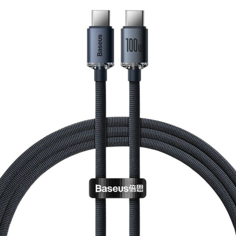 USB кабель Baseus Type-C to Type-C CAJY000601 100W black 1.2m USB кабель Baseus Type-C to Type-C CAJY000601 100W black 1.2m