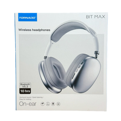 Навушники Bluetooth Tornado TSB-3 BitMax накладні silver Навушники Bluetooth Tornado TSB-3 BitMax накладні silver
