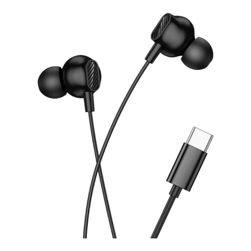 Навушники Hoco M117 з мікрофоном Type-C black Навушники Hoco M117 з мікрофоном Type-C black