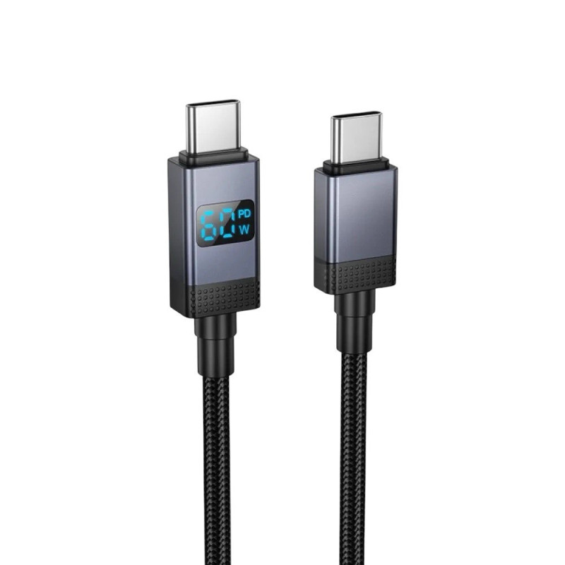 USB кабель Hoco X118 Type-C to Type-C 60W black