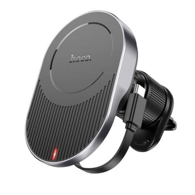 Автотримач Hoco HW12 Wireless Car 15W в дефлектор black gray Автотримач Hoco HW12 Wireless Car 15W в дефлектор black gray