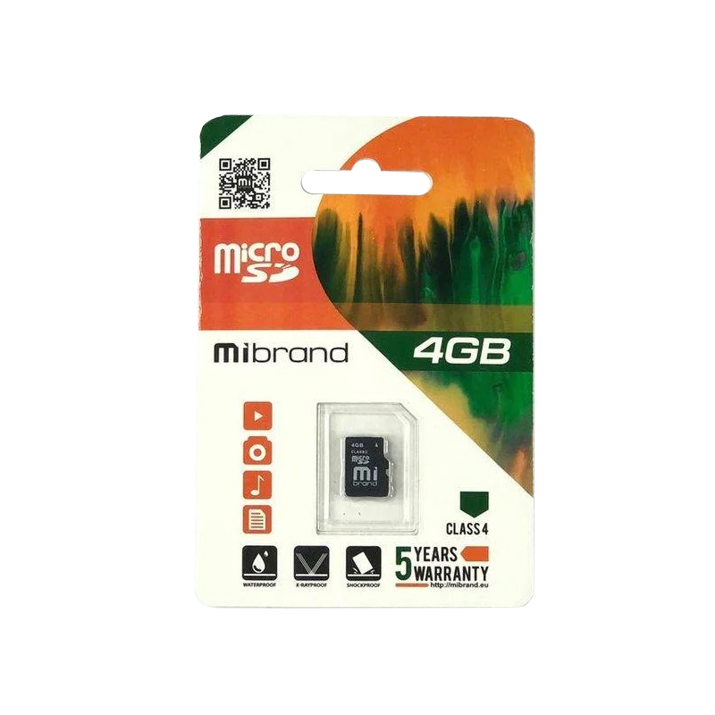 Карта пам'яті microSD 4 Гб Mibrand