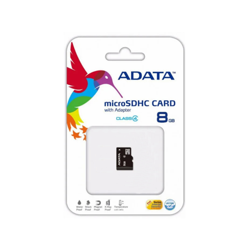 Карта пам'яті microSD 8 Гб ADATA class 4