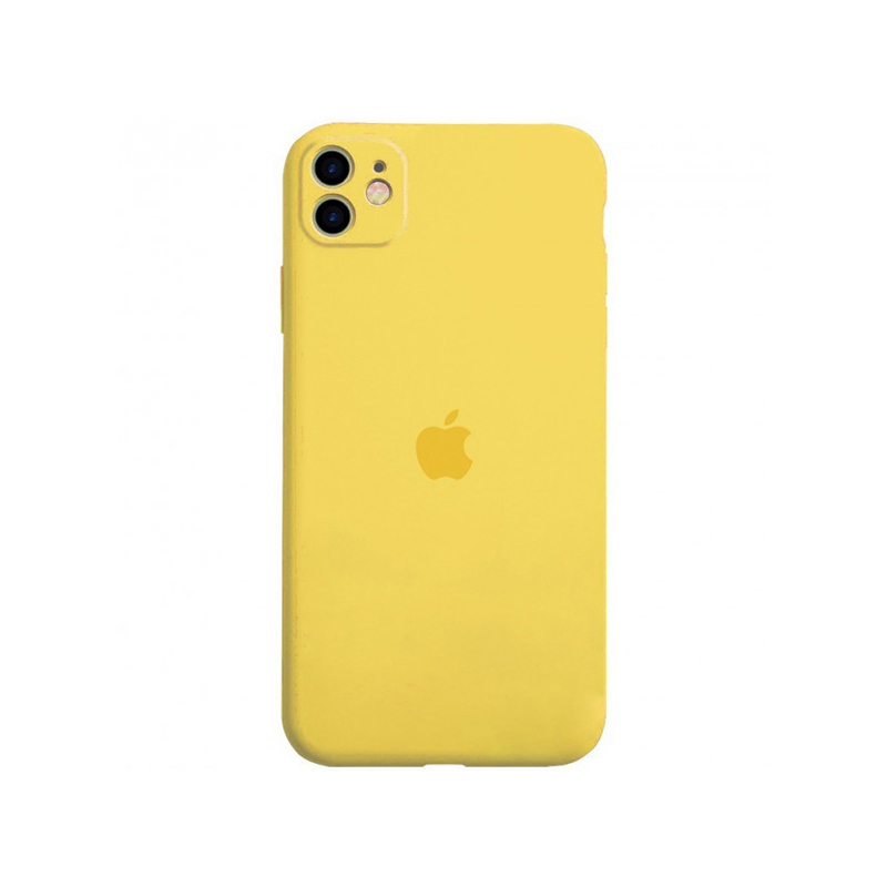 Накладка Original Silicone Case iPhone 12 mini yellow Close Camera