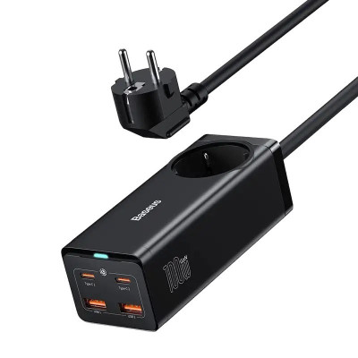 Зарядний пристрій з кабелем Type-C to Type-C Baseus GaN3 Pro, 2 USB-C, 2 USB-A 100W CCGAN100-1ACE